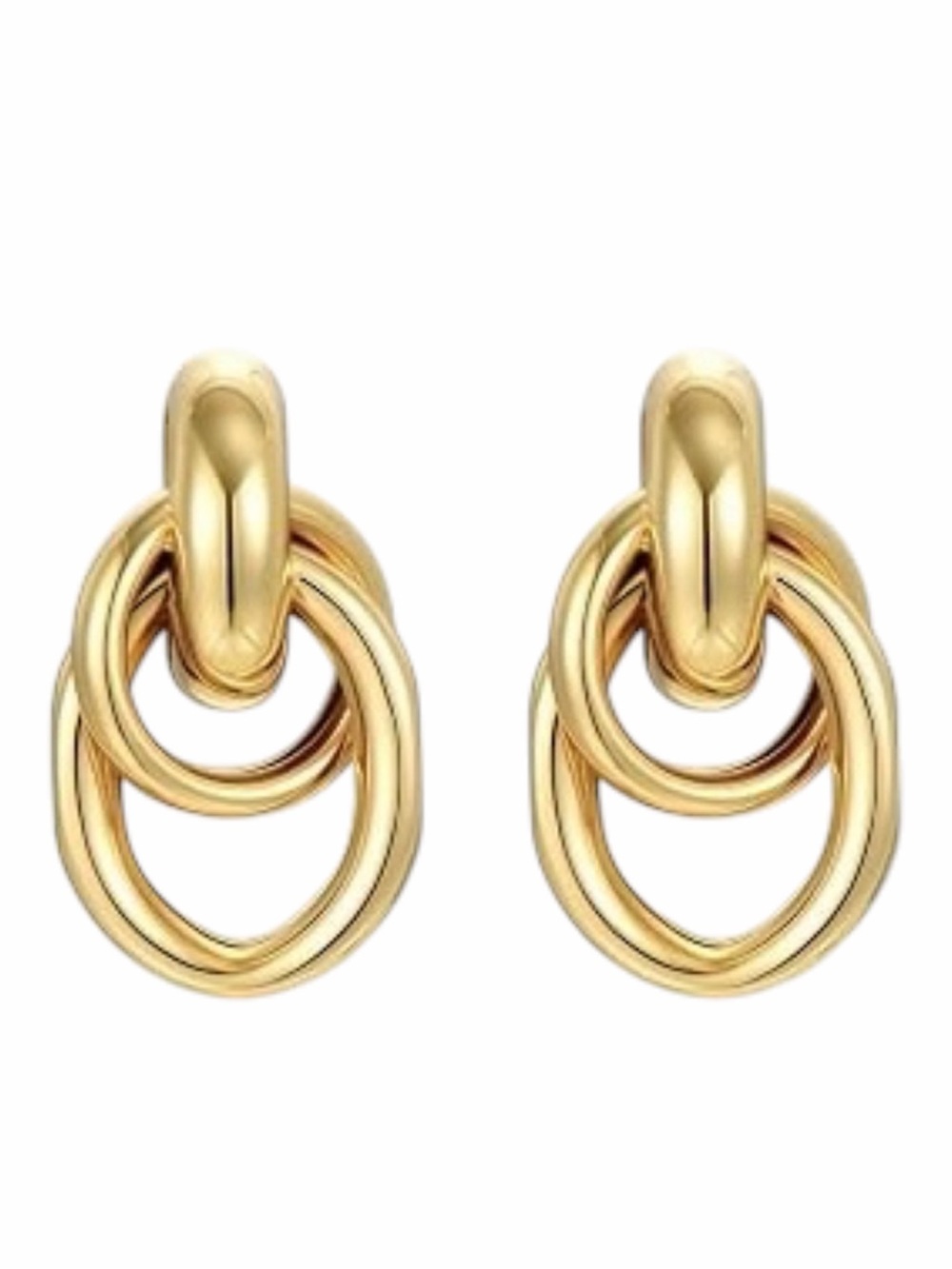 Knot Statement Drop Stud Earrings 30mm